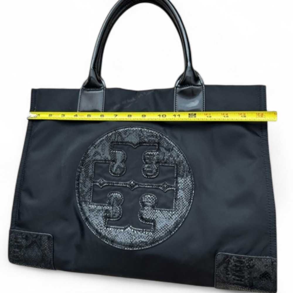 Tory Burch Ella Tote bag in Black Snake Print - Picture 4 of 11